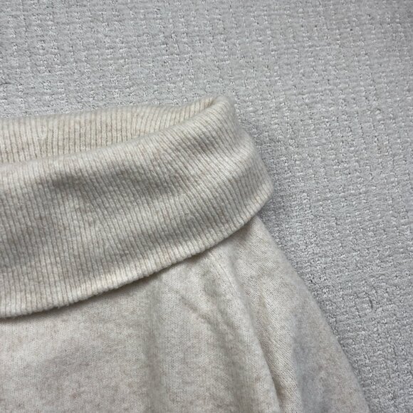 H&M Beige / Off White Off The Shoulder Wool Blend Knit Chumky Sweater Size M - Picture 5 of 16